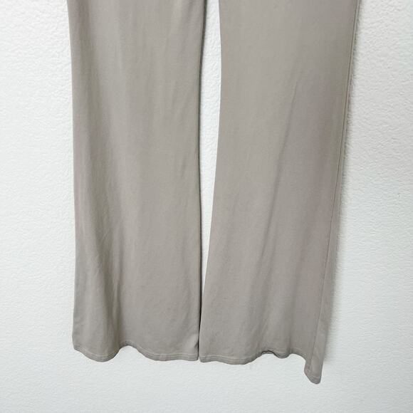 [TRESSER] Tan Criss Cross Tie Waist Ruched Low Rise Flare Leg Pants Size Small S - Picture 9 of 12